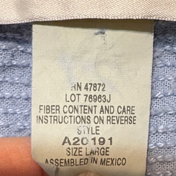 Vintage Stan Herman Blue Textured Long Sleeve 100% Cotton Robe Size Large - Picture 6 of 12